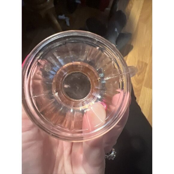 Anchor Hocking Mayfair Open Rose Pink Depression Glass Creamer - Picture 3 of 4